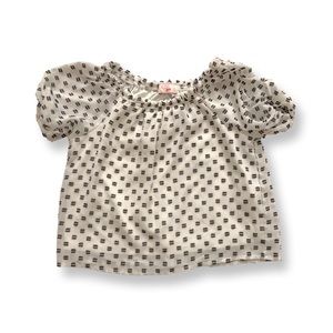 White and Black Crop Top for Girls